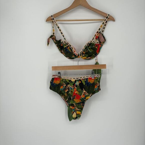 FARM Rio Other - FARM Rio Green Bird Leaves Bikini set